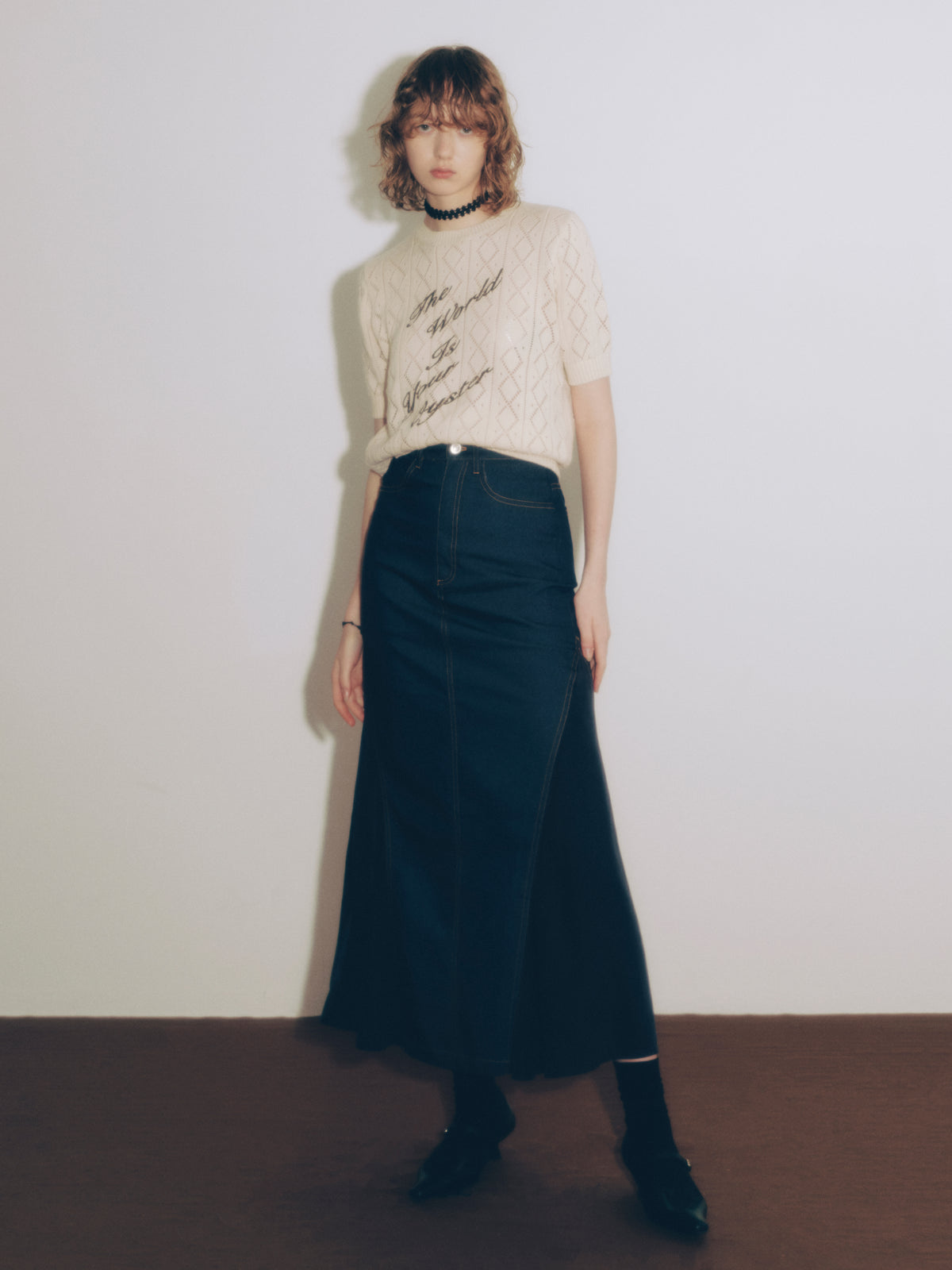 TWIYO POINTELLE KNIT TOP