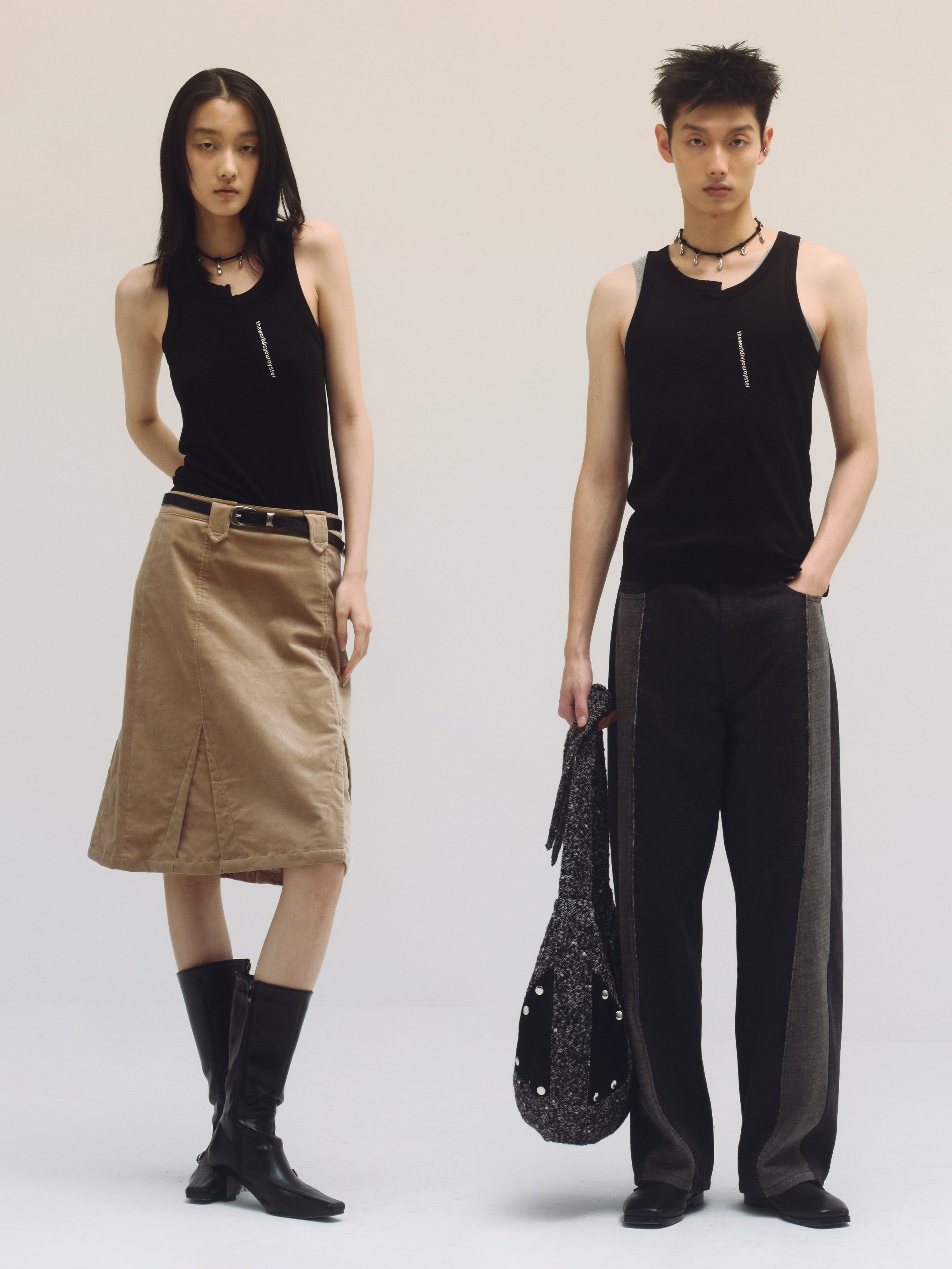 トップス theworldisyouroyster 25ss/KNOT Vest トップス theworldisyouroyster 25ss/KNOT Vest Oyster Deep Vee