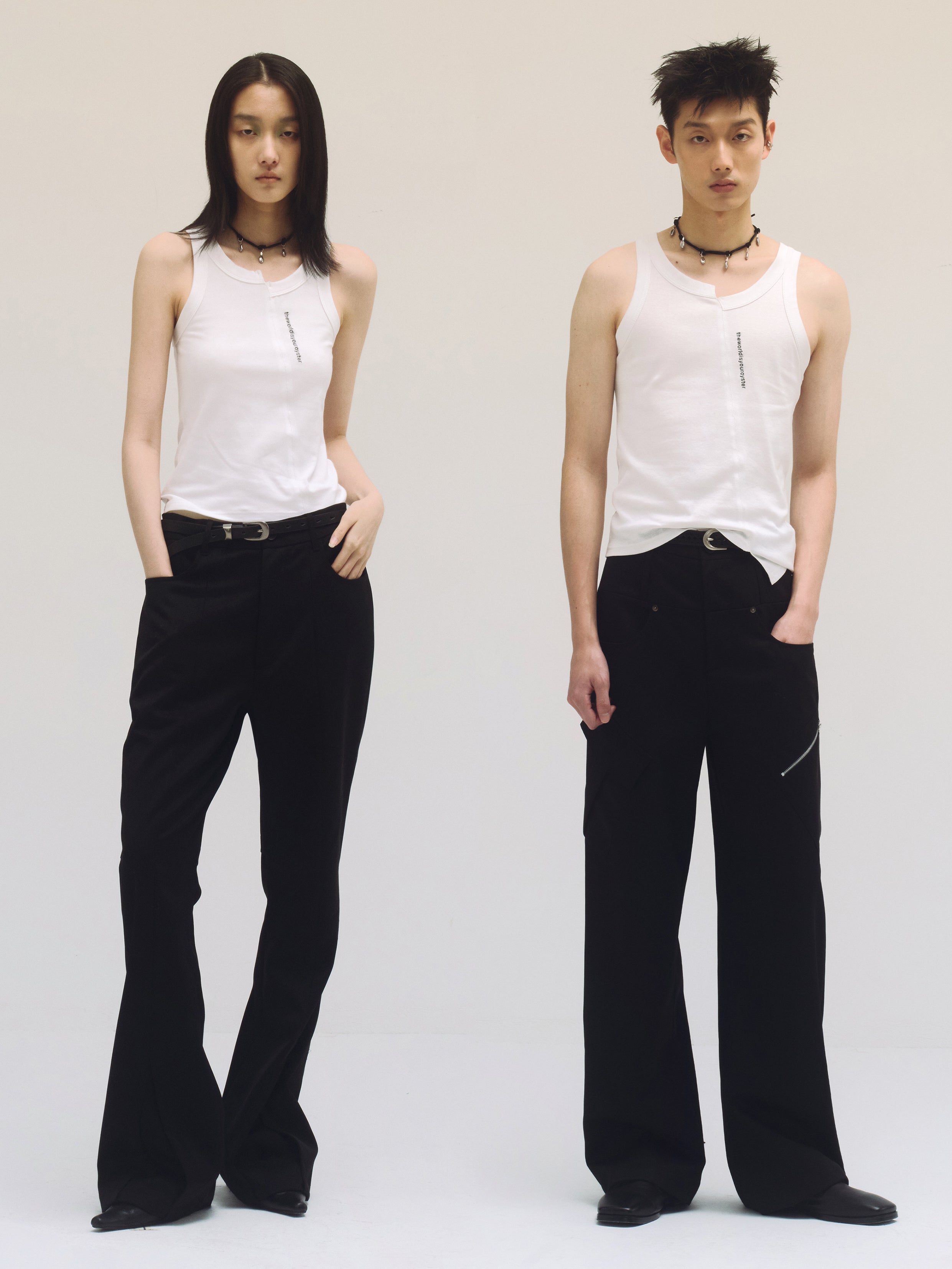 トップス theworldisyouroyster 25ss/KNOT Vest トップス theworldisyouroyster 25ss/KNOT Vest Oyster Deep Vee