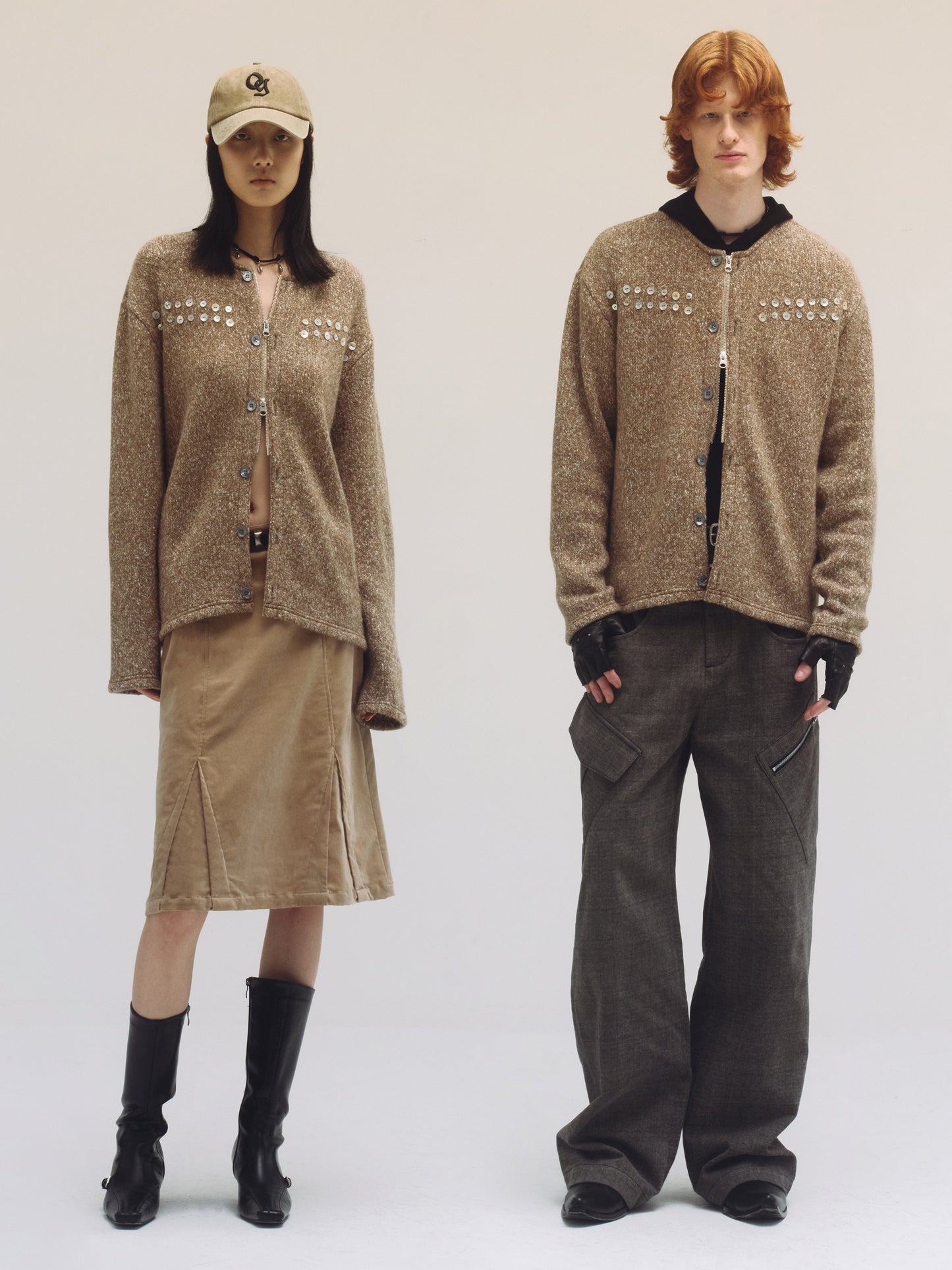 PEEL ZIPPER CARDIGAN