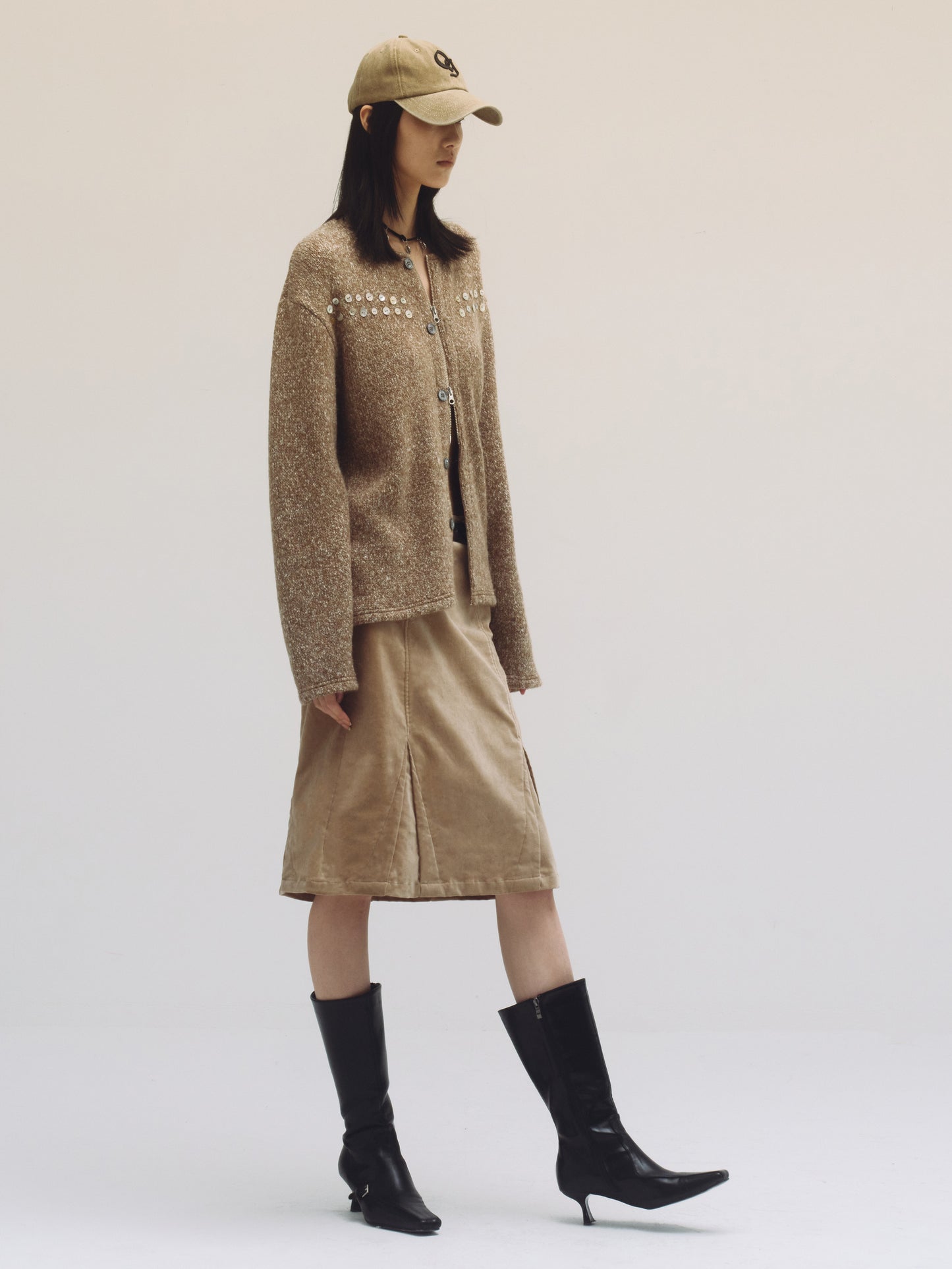 PEEL ZIPPER CARDIGAN