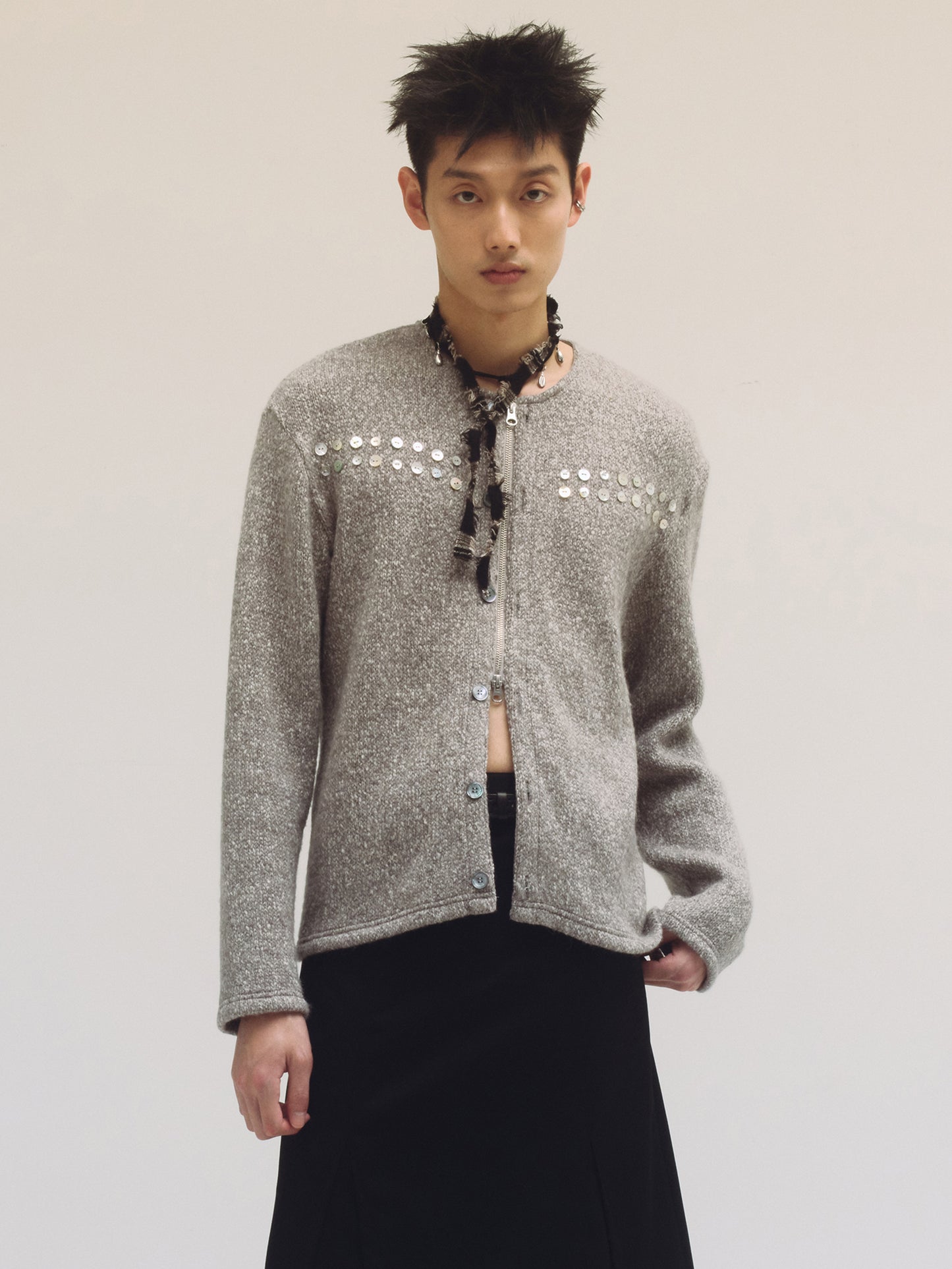 PEEL ZIPPER CARDIGAN