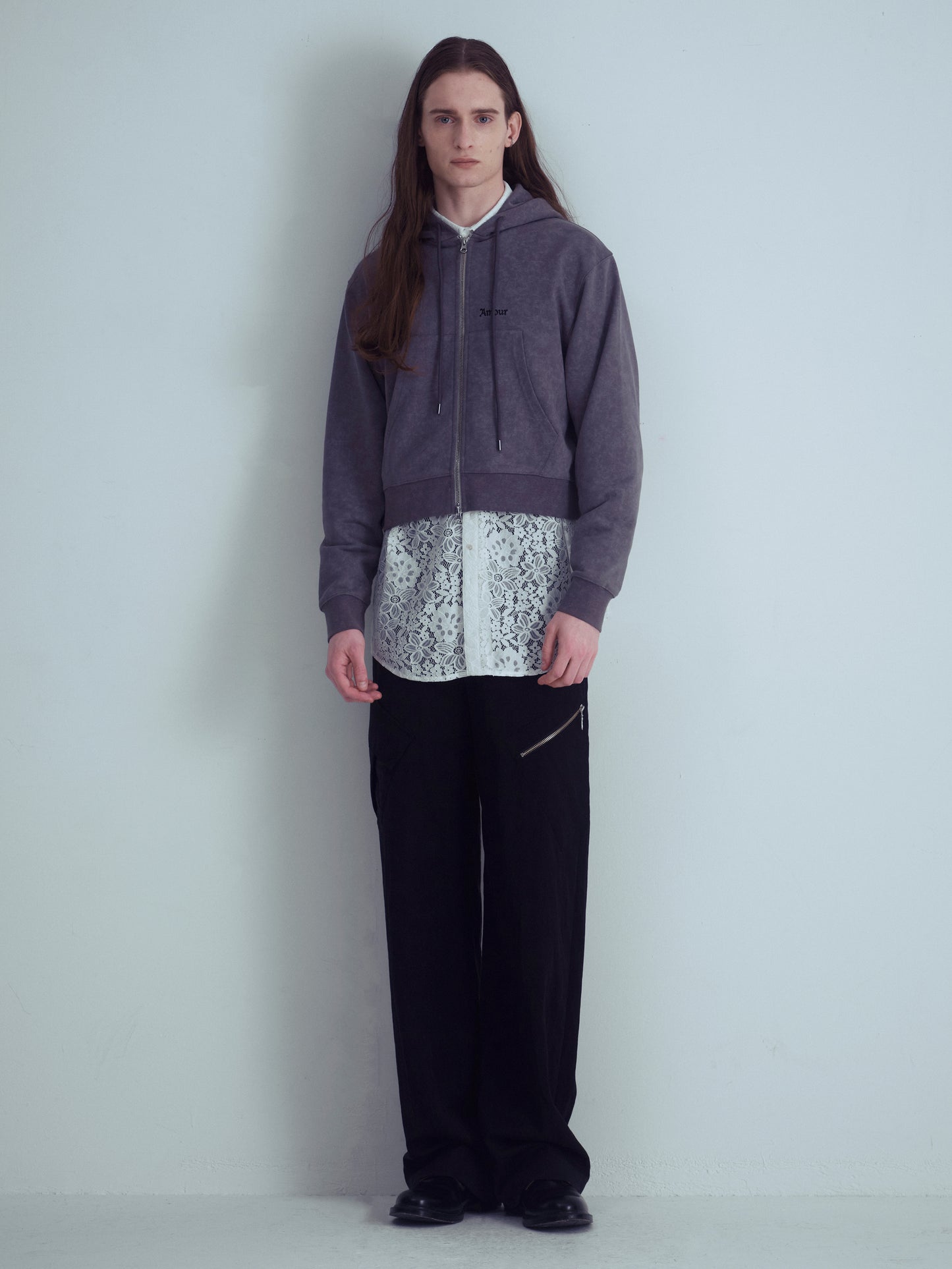 AMOUR Cropped Hoodie