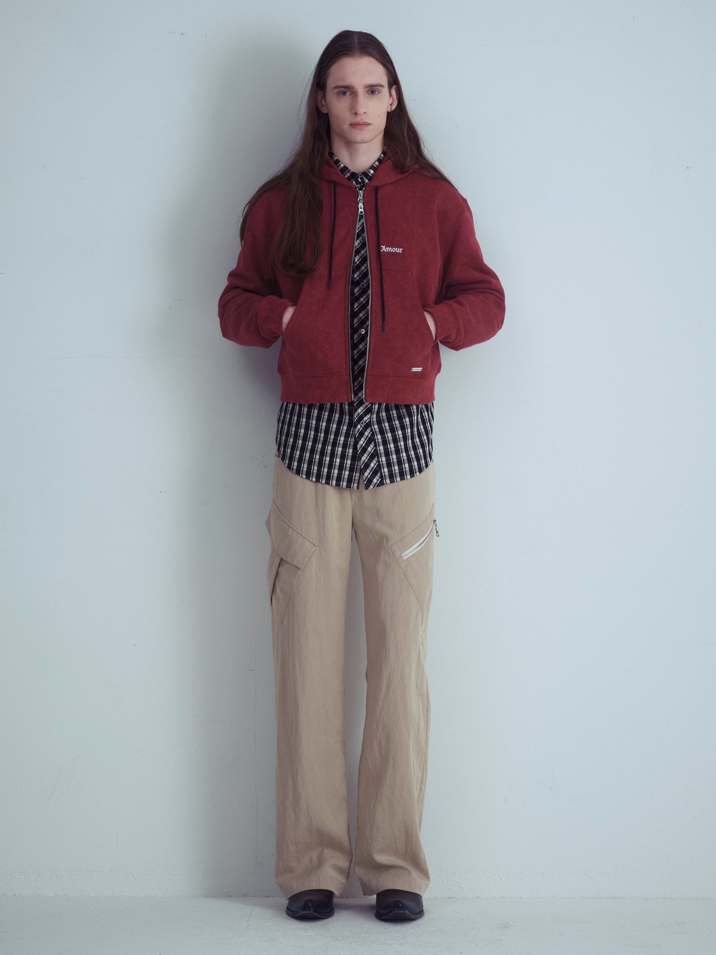 AMOUR Cropped Hoodie