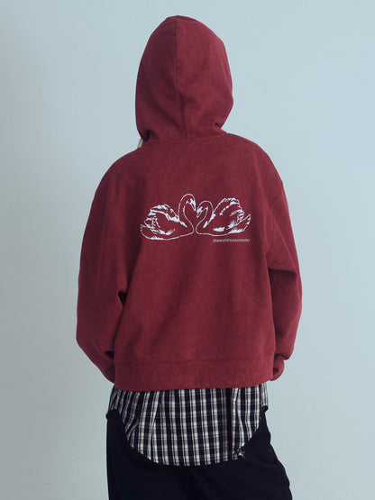 AMOUR Cropped Hoodie