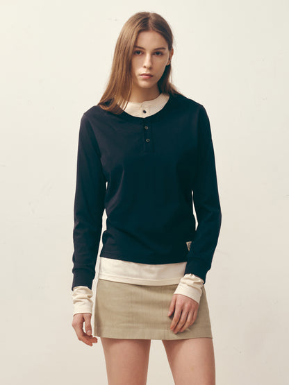 DOUBLE Henley Top