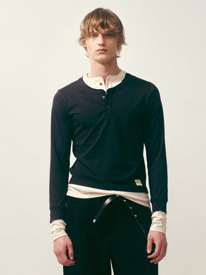 DOUBLE Henley Top