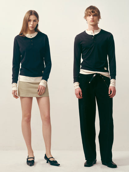 DOUBLE Henley Top