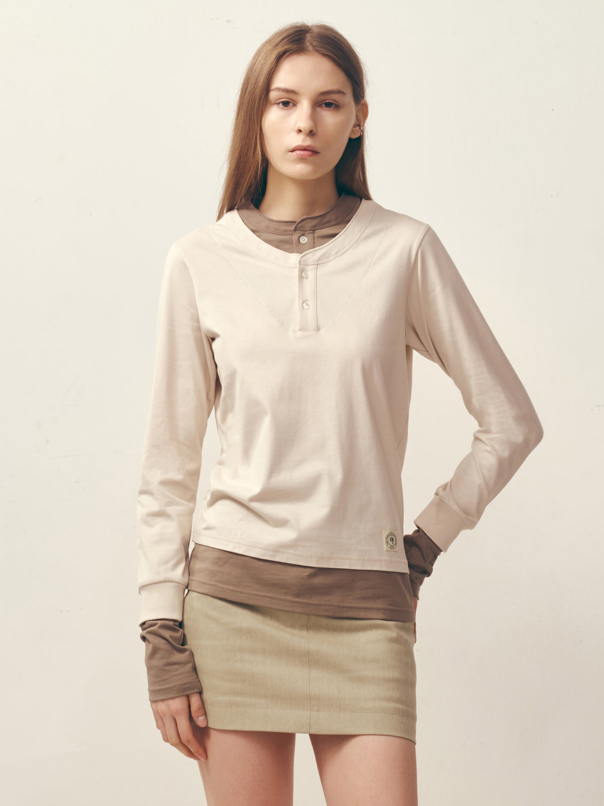 DOUBLE Henley Top