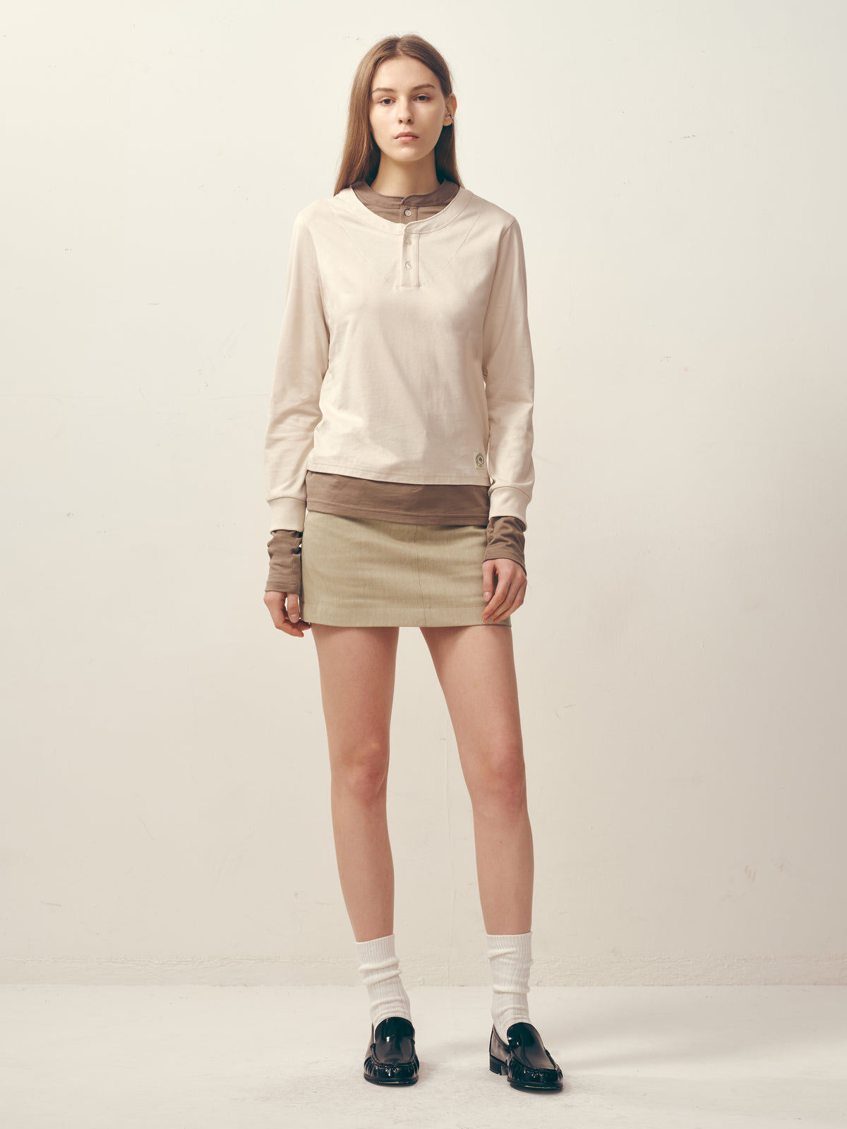 DOUBLE Henley Top