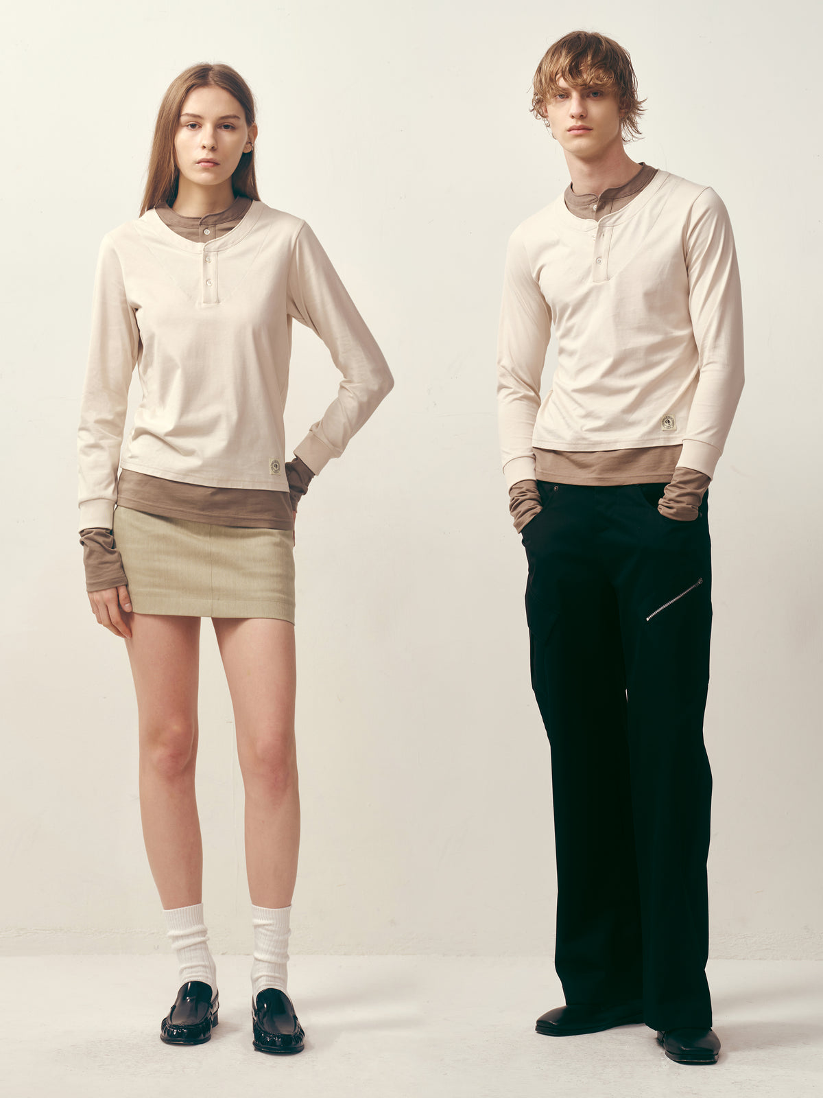 DOUBLE Henley Top