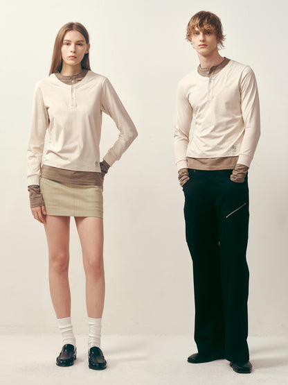 DOUBLE Henley Top