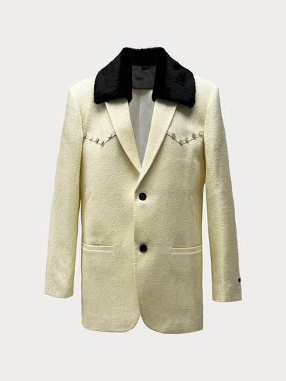 DETACHABLE COLLAR BLAZER